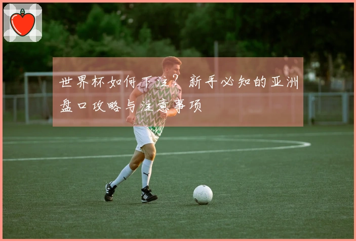 世界杯如何下注？新手必知的亚洲盘口攻略与注意事项